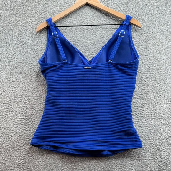 Sea Level Swim Spinnaker Cross Front Tankini Royal Blue 12 - Picture 3 of 5